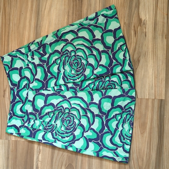 Ann Taylor women's skirt size 4 green blue floral - Picture 1 of 5